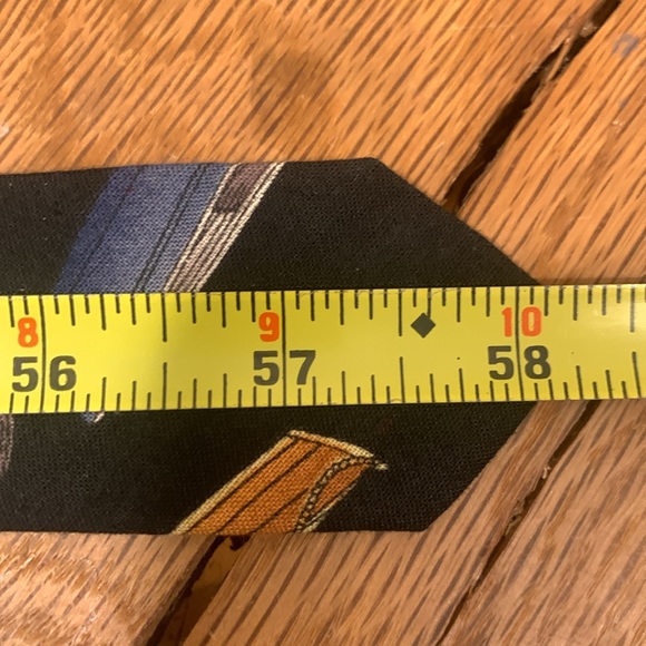 CANOES ROWBOATS OARS PRINT NECKTIE BOATING OUTFITTERS OUTDOORS CAMPING - Picture 11 of 13